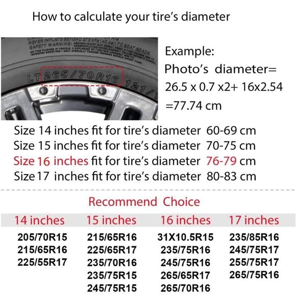 1 pcs Paw Print Spare Tire Cover brown 15 inch - Picture 2 of 3